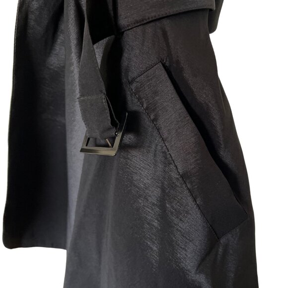 Belle Fare Elegant Black Trench Coat | Boutique - Picture 6 of 8